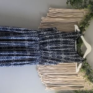 5️⃣for2️⃣0️⃣!! Forever21 High-Low Blue Snake Skin Pattern Dress